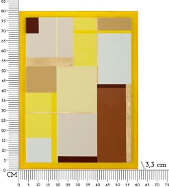 Mauro Ferretti Impression sur toile laquée avec cadre acrylique cm 60x3,3x80- Panneau Tasseau Bois