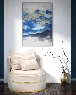 Mauro Ferretti Impression sur toile multicolore paysage cm 80x3x120- Panneau Tasseau Bois