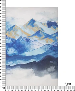 Mauro Ferretti Impression sur toile multicolore paysage cm 80x3x120- Panneau Tasseau Bois