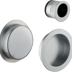 Thirard Jeu de poignées cuvette rondes - - Chromé- Poignée De Porte Extérieure
