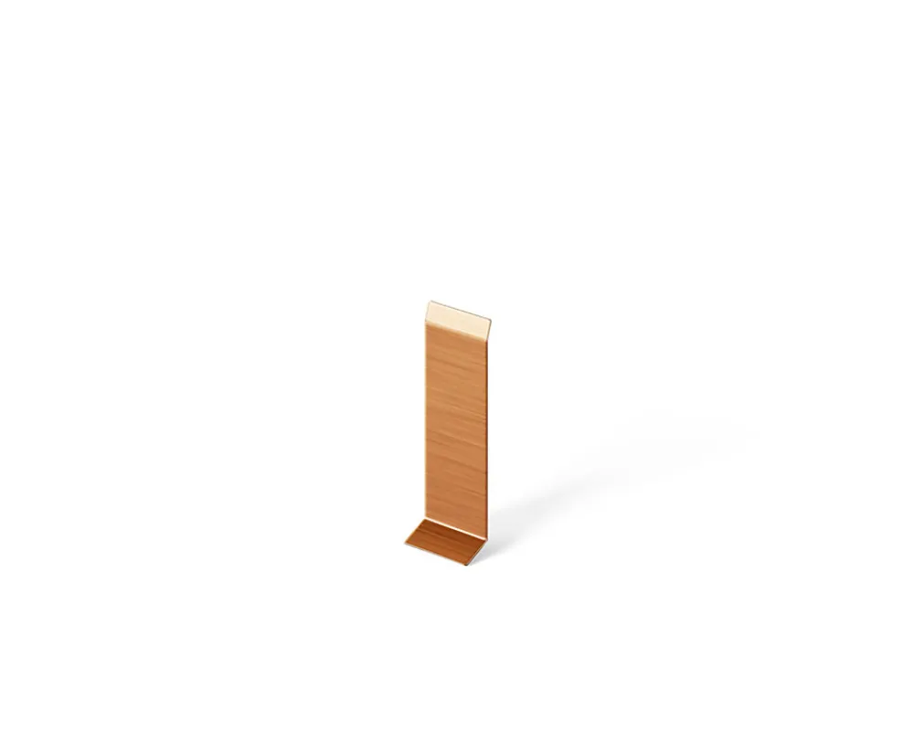 Ilcom Plinthe Pour Parquet Et Stratifié<Jeu FI en acier inoxydable pour plinthe Cuivre satiné - 60mm x 30mm x 12mm