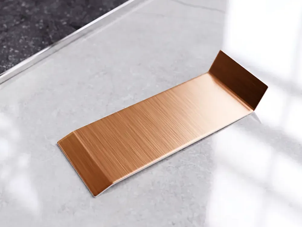 Ilcom Plinthe Pour Parquet Et Stratifié<Jeu FI en acier inoxydable pour plinthe Cuivre satiné - 60mm x 30mm x 12mm
