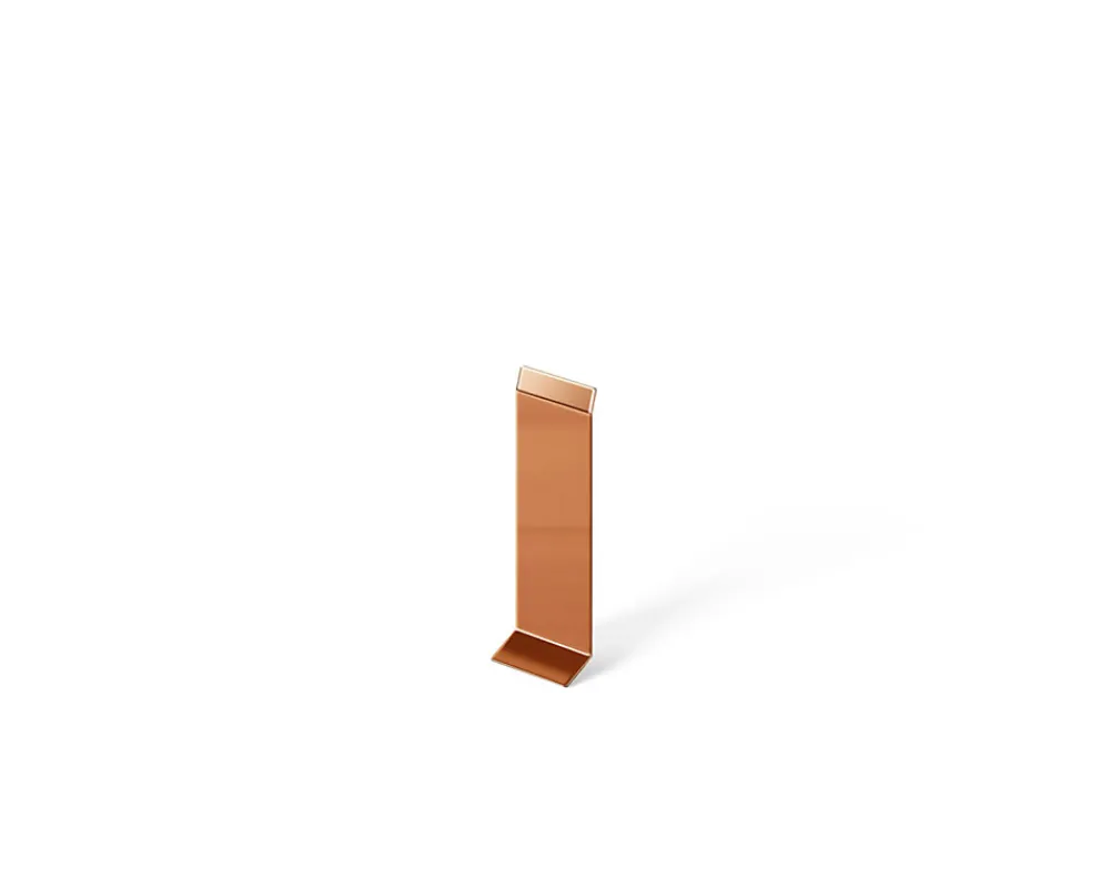 Ilcom Joint FI en acier inoxydable pour plinthe Cuivre poli - 80mm x 30mm x 12mm- Plinthe Pour Parquet Et Stratifié