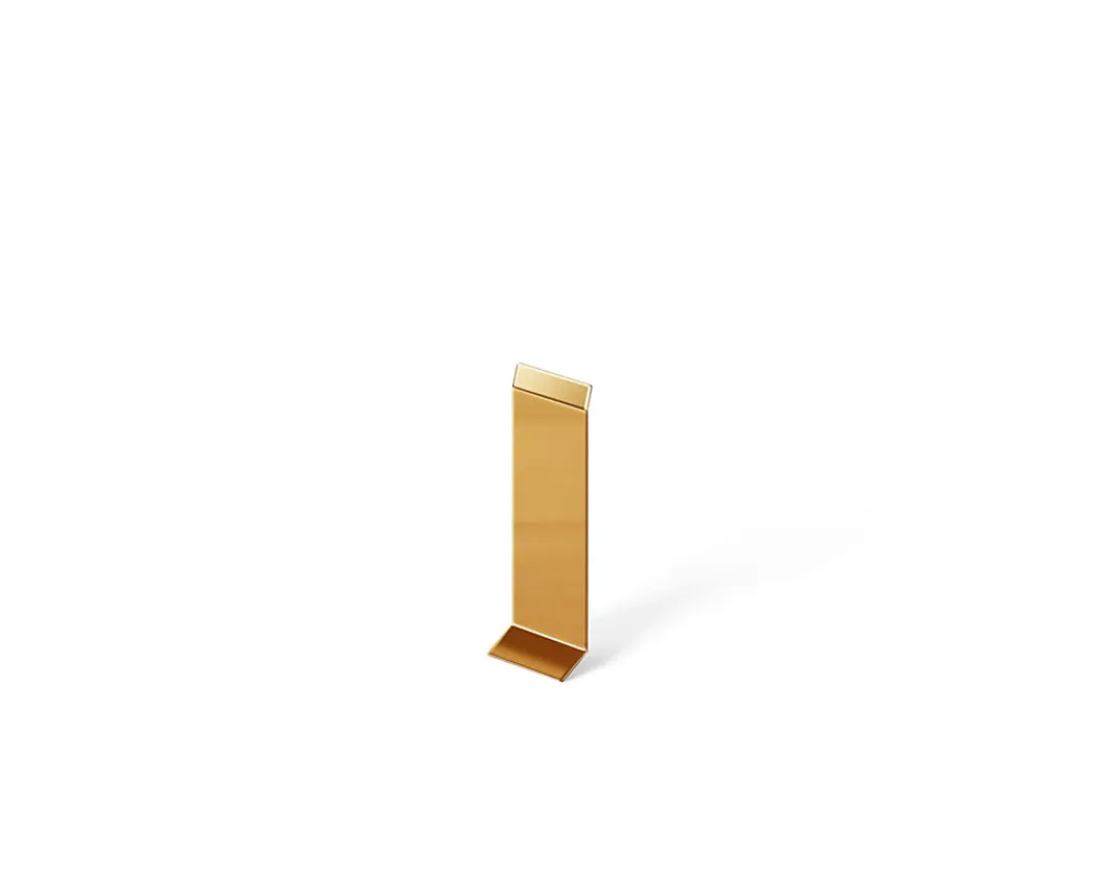 Ilcom Plinthe Pour Parquet Et Stratifié<Joint FI en acier inoxydable pour plinthe Or poli - 100mm x 30mm x 12mm