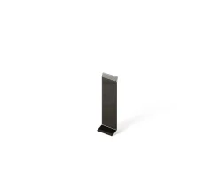 Ilcom Joint FI en acier inoxydable pour plinthe Noir poli - 100mm x 30mm x 12mm- Plinthe Pour Parquet Et Stratifié