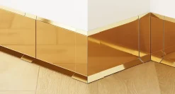 Ilcom Plinthe Pour Parquet Et Stratifié<Joint FI en acier inoxydable pour plinthe Or poli - 60mm x 30mm x 12mm