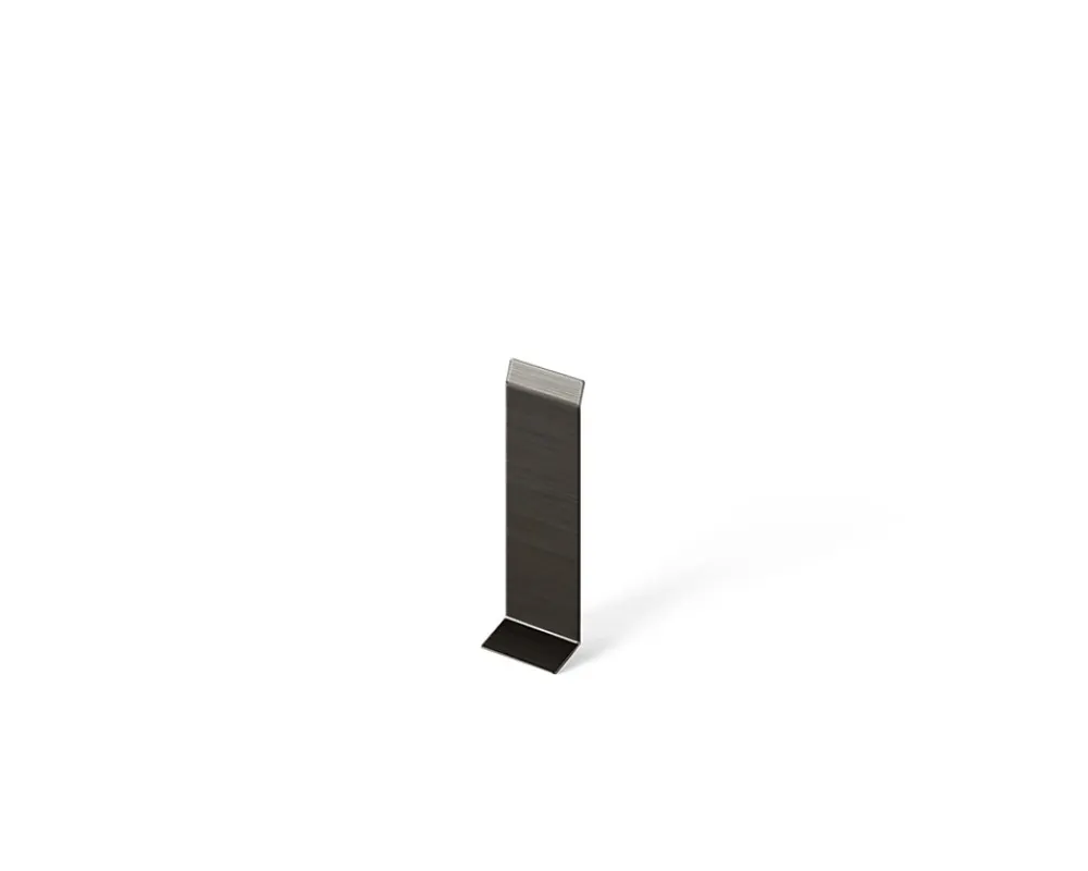 Ilcom Joint FI en acier inoxydable pour plinthe Noir satiné - 60mm x 30mm x 12mm- Plinthe Pour Parquet Et Stratifié