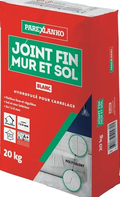 Parexlanko Joint Carrelage Sol|Joint Carrelage Mural<Joint fin pour carrelage mur et sol blanc 20 kg