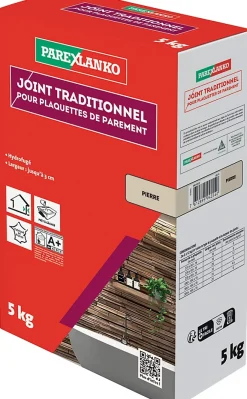Parexlanko Joint pour plaquettes de parement intérieur et extérieur pierre poudre 5kg- Plaquette De Parement|Plaquette De Parement