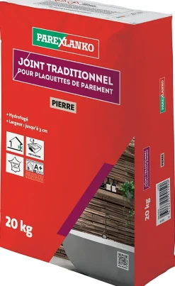 Parexlanko Joint pour plaquettes de parement intérieur et extérieur pierre poudre 20kg- Plaquette De Parement|Plaquette De Parement