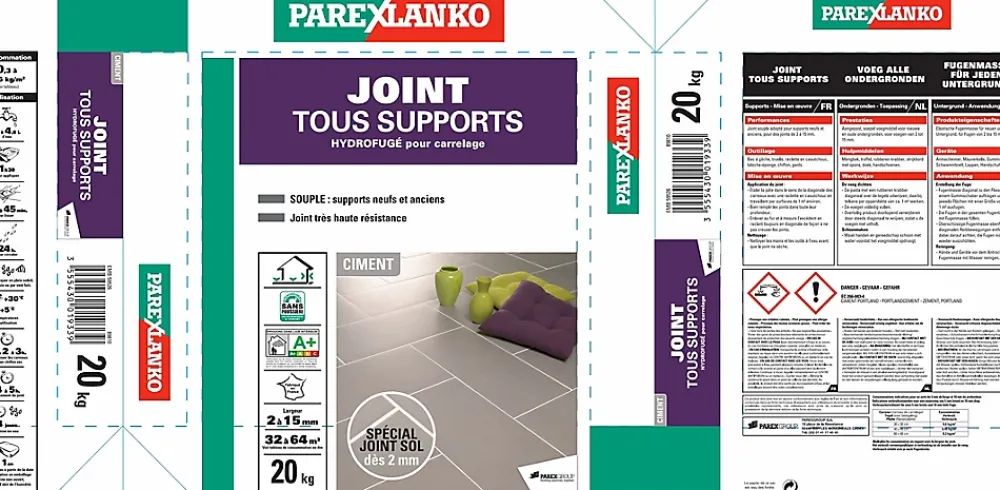 Parexlanko Joint Carrelage Sol<Joint tous supports 20 kg ciment
