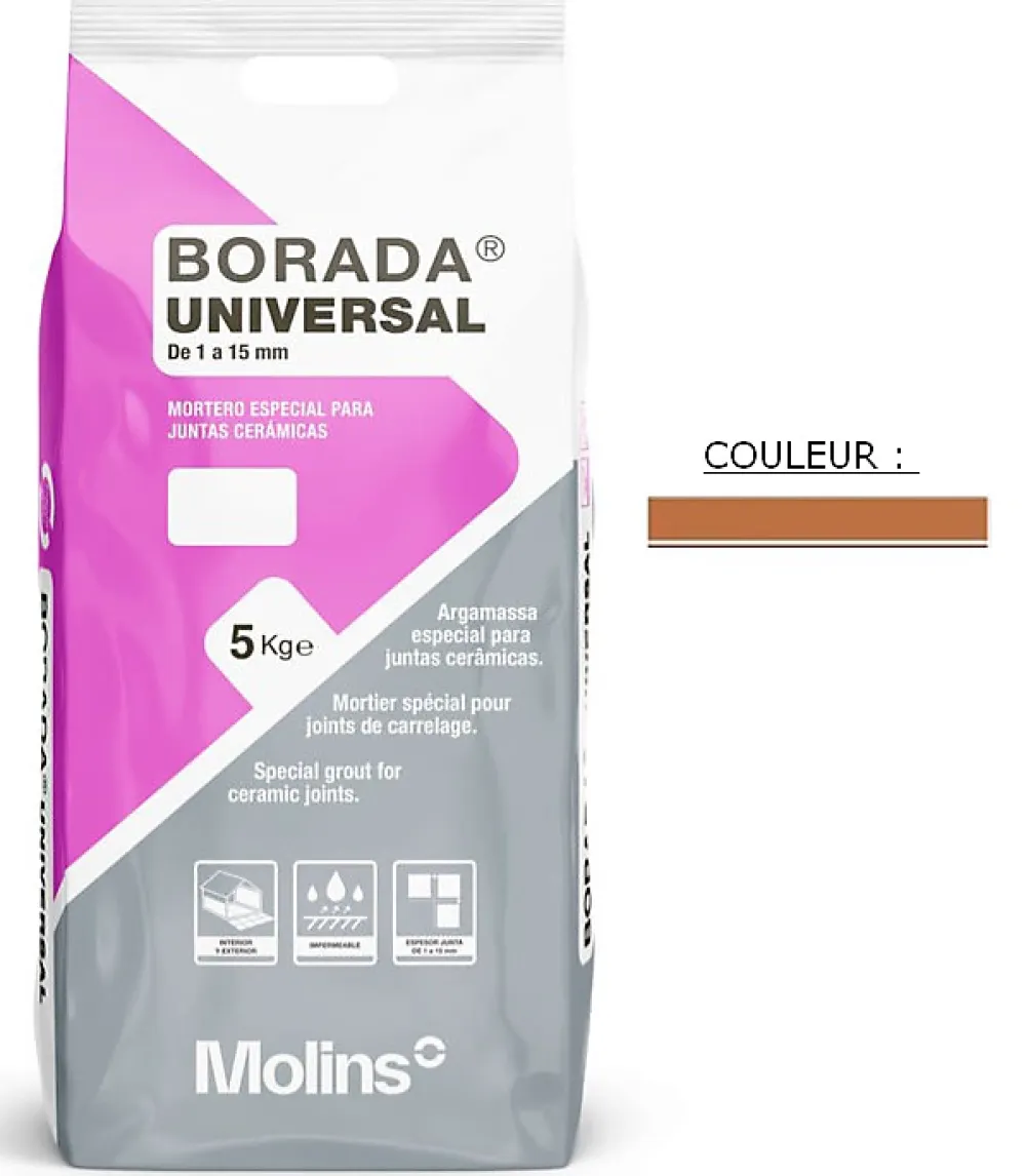 Propamsa Joint tous types de carrelage et mosaïque BORADA UNIVERSAL Marron 5kg- Joint Carrelage Sol