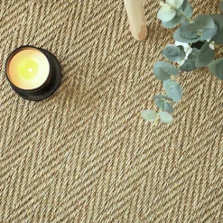 Décoweb Sisal Et Jonc De Mer|Sisal Et Jonc De Mer<Jonc de mer - Bihar - Fin chevron - Rouleau de 2m x 19m