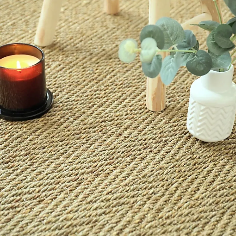 Décoweb Jonc de mer - Bihar - Fin chevron - Rouleau de 2m x 18m- Sisal Et Jonc De Mer|Sisal Et Jonc De Mer