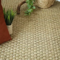 Décoweb Sisal Et Jonc De Mer|Sisal Et Jonc De Mer<Jonc de mer - Chennai - Natté 4x4 - Echantillon 15 x 20 cm