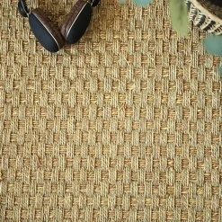Décoweb Jonc de mer - Paro - Fin Natté 4x4 - Echantillon 15 x 20 cm- Sisal Et Jonc De Mer|Sisal Et Jonc De Mer