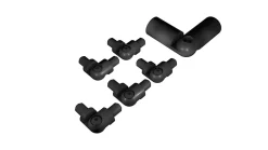 Kordo Kit angle variable pour tubes et main courante Prestio noir RAL9005- Accessoire D'Escalier