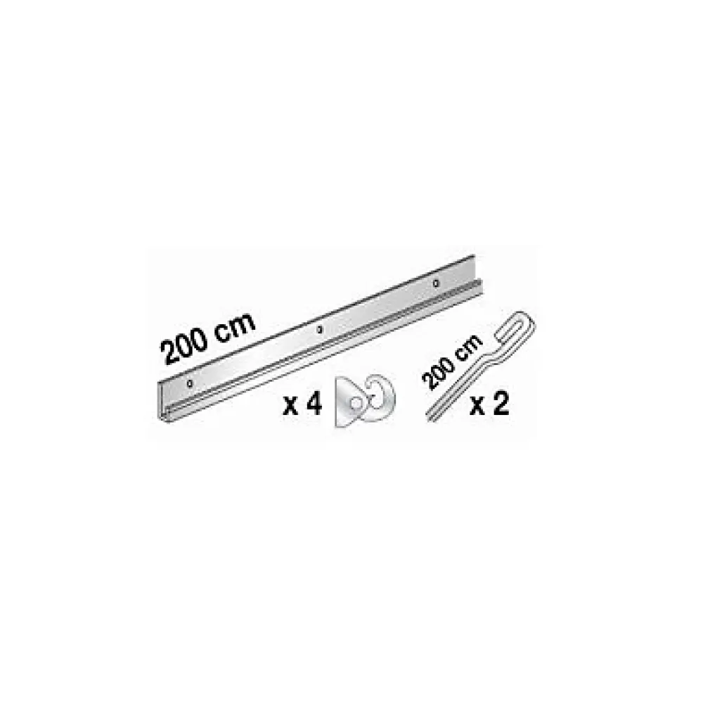 LE CROCHET X Kit cimaise en aluminium argenté, 2m.- Moulure