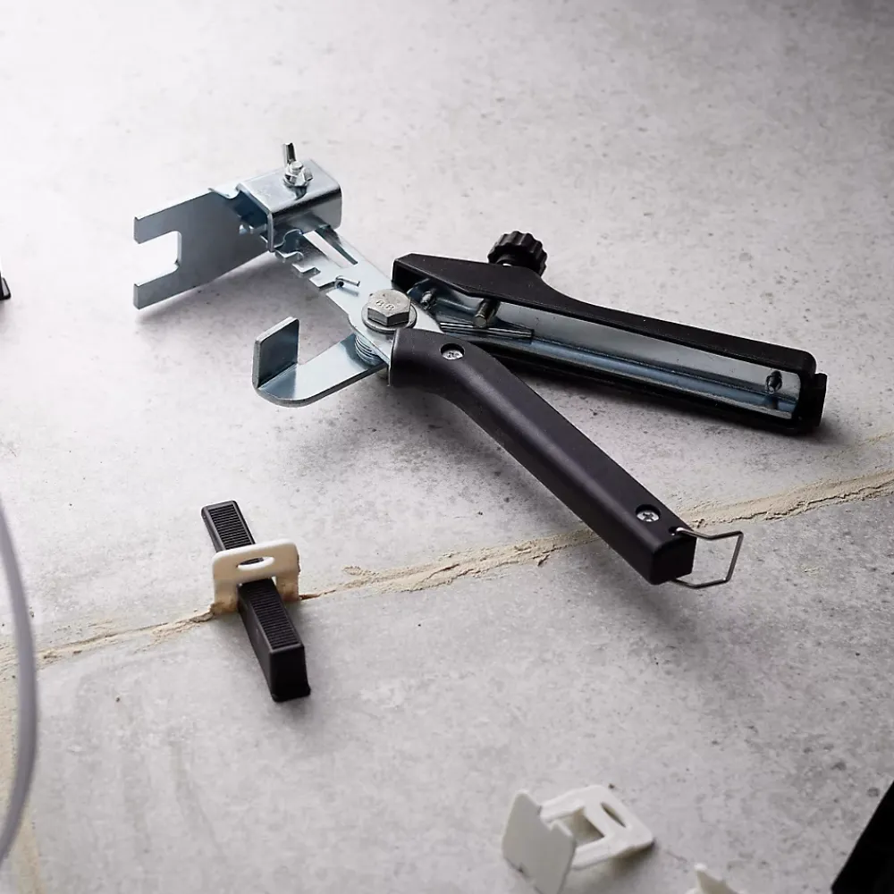 Kit complet 100 croisillons niveleurs écart 2 mm + 100 cales de nivellement + 1 pince Diall- Outils Du Carreleur