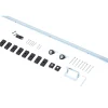 Homcom Kit complet porte coulissante 4 x 93 cm (p x l): rail, roulettes, visserie- Porte Coulissante