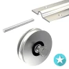 Slid’Up By Mantion Kit coulissant 12 mm - rails 4 x 1,95 m pour portail de 4 m - 400 kg- Accesoire Pour Volet