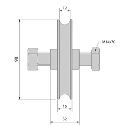 Slid’Up By Mantion Kit coulissant 12 mm - rails 4 x 1,95 m pour portail de 4 m - 400 kg- Accesoire Pour Volet