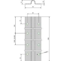 Slid’Up By Mantion Kit coulissant 16 mm - rails 3 x 1,95 m pour portail de 3 m - 400 kg- Accesoire Pour Volet