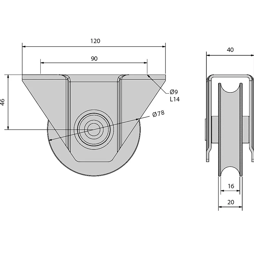 Slid’Up By Mantion Kit coulissant 16 mm - rails 3 x 1,95 m pour portail de 3 m - 400 kg- Accesoire Pour Volet