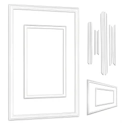 Deccart Kit de 2 cadres muraux (8 pièces) DP1 et DP1 mini 39x65+65x99, polystyrène dur antichoc, prêt à poser.- Panneau Mural Décoratif
