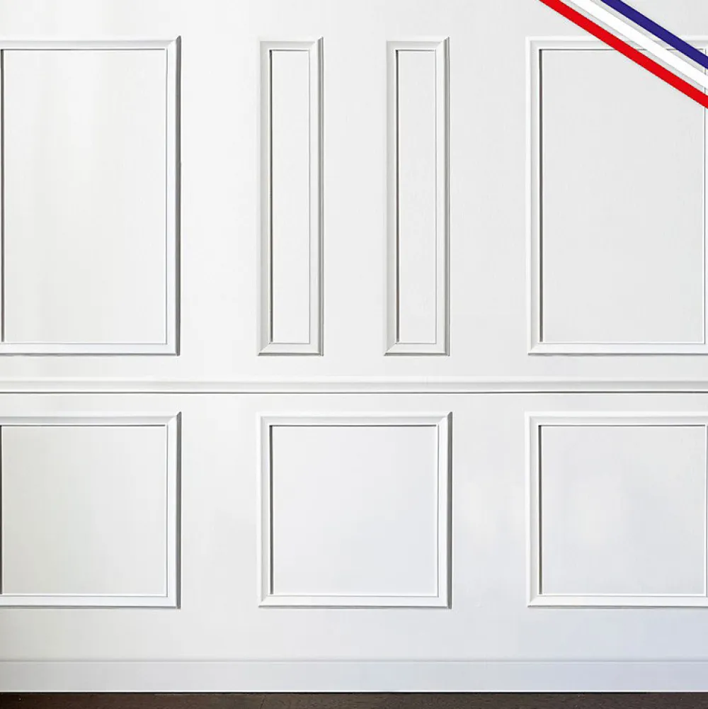 99DECO Moulure<Kit de 7 moulures murales en bois Pin des Landes - Prêt à coller et peindre - Apolline - 3 mètres