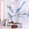 Kobert-in Panneau Mural De Salle De Bains<Kit de 2 Panneaux d'Habillage Décoratif Mural Douche, L120xl120x0.4 cm, finition bleu, Calacatta BLUE KOBERTIN