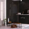 Kobert-in Panneau Mural De Salle De Bains<Kit de 2 Panneaux d'Habillage Décoratif Mural Douche, L120xl120x0.4 cm, finition finition pierre noire, Manson KOBERTIN