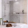 Kobert-in Panneau Mural De Salle De Bains<Kit de 2 Panneaux d'Habillage Décoratif Mural Douche, L120xl120x0.4 cm, finition béton, Urban Concrete KOBERTIN