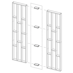 Claustra Intérieur|Tasseau Bois<Kit de connexion Claustra MDF imitation chêne 22 x 170 mm Foge