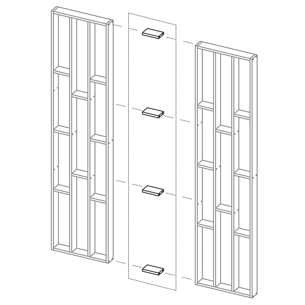 Claustra Intérieur|Tasseau Bois<Kit de connexion Claustra MDF imitation chêne 22 x 170 mm Foge
