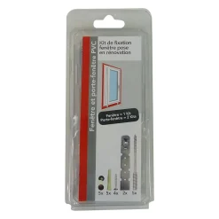 Acbat Kit de fixation pour pose en rénovation de fenêtre et porte fenêtre pvc- Accessoire Pour Fenêtre