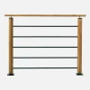 Kordo Kit de remplissage pour garde-corps avec traverses et tubes pose à plat, Moka- Garde-Corps, Balustrade