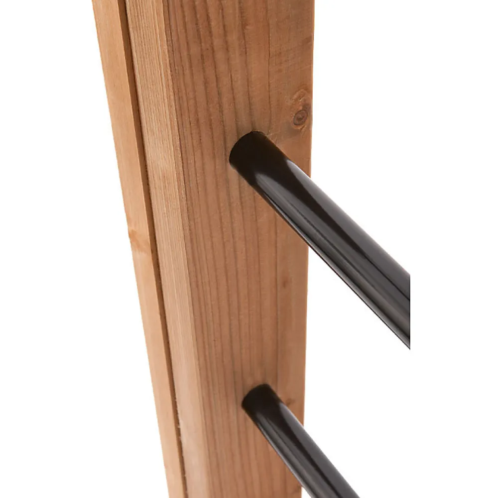 Kordo Kit de remplissage pour garde-corps avec traverses et tubes pose à plat, Moka- Garde-Corps, Balustrade