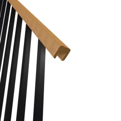 Fortia Kit escalier droit hêtre laqué noir et chêne naturel Gagliano- Escalier Droit