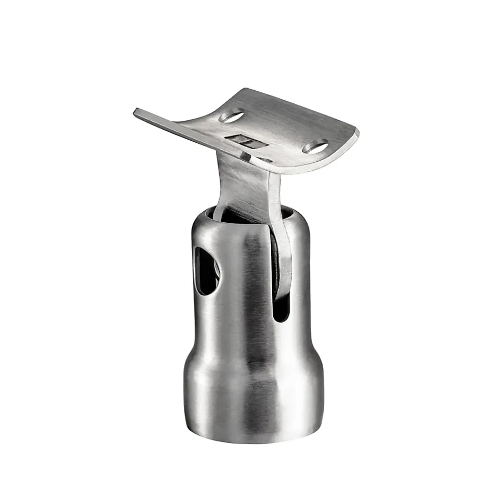 AICA Sanitaire Accessoire D'Escalier<Kit garde-corps 3 barres rondes 2.4 m Acier Inox 201 Argent - Installation verticale - Usage intérieur et extérieur