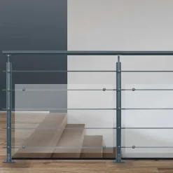Kordo Garde-Corps, Balustrade<Kit garde-corps aluminium gris anthracite 2m pose à plat, Opalu