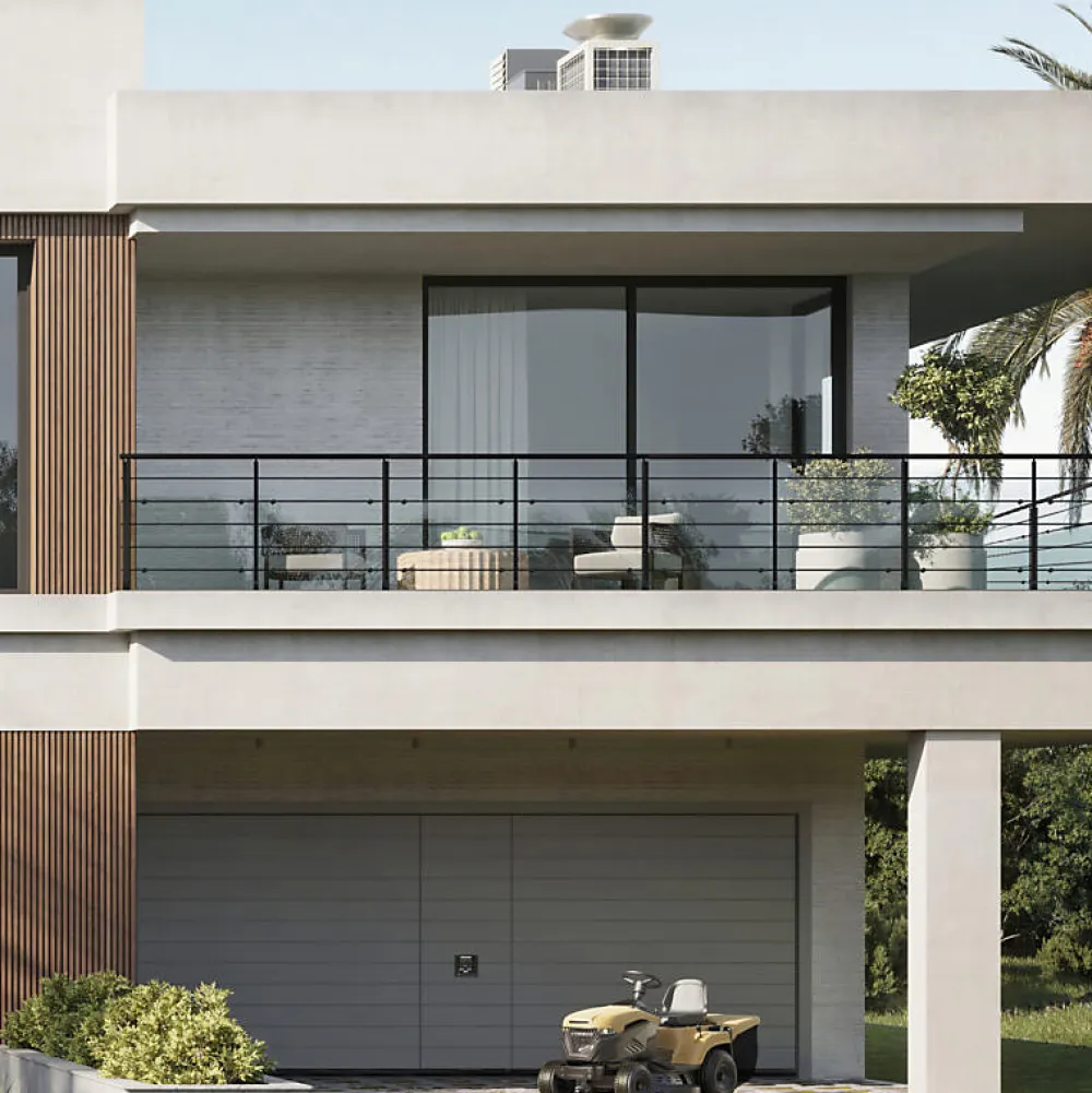 Kordo Kit garde-corps aluminium noir 2m pose à plat, Initio- Garde-Corps, Balustrade