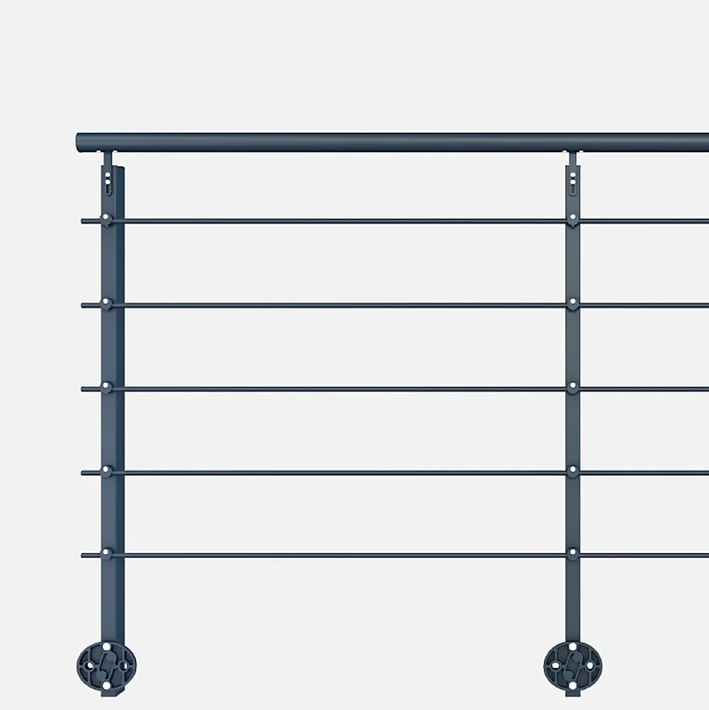 Kordo Garde-Corps, Balustrade<Kit garde-corps aluminium gris anthracite 2m pose latérale, Initio