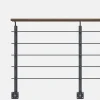 Kordo Garde-Corps, Balustrade<Kit garde-corps anthracite avec main courante Kebony 2m pose en applique, Opalu