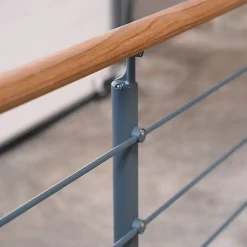 Kordo Garde-Corps, Balustrade<Kit garde-corps anthracite avec main courante Kebony 2m pose en applique, Opalu
