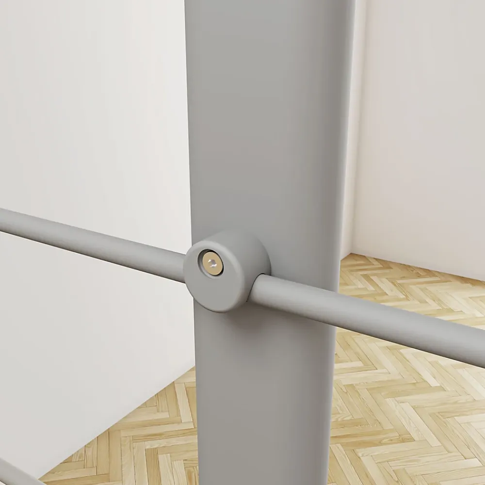 AICA Sanitaire Accessoire D'Escalier<Kit Garde-corps 1.5m alu argent avec 5 traverses et main courante - Pose suspendue et latérale - Intérieur et extérieur