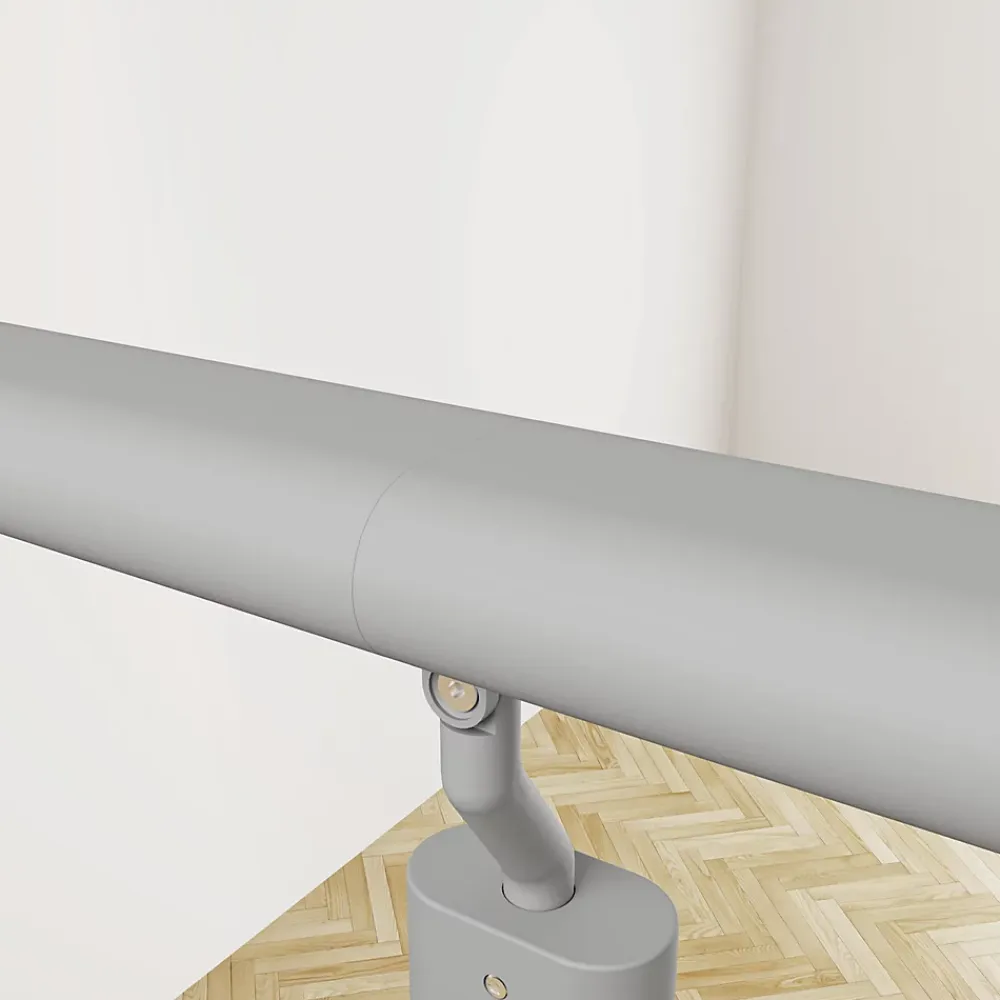 AICA Sanitaire Accessoire D'Escalier<Kit Garde-corps 1.5m alu argent avec 5 traverses et main courante - Pose suspendue et latérale - Intérieur et extérieur