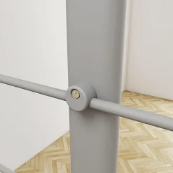 AICA Sanitaire Kit Garde-corps 1.5m alu argent avec 5 traverses et main courante - Pose verticale à plat - Intérieur et extérieur- Accessoire D'Escalier