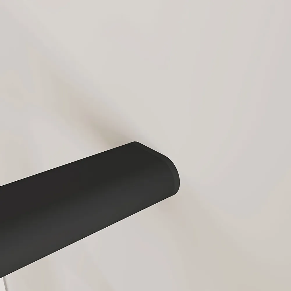 AICA Sanitaire Kit Garde-corps 1m avec raccords muraux - Alu NOir - Pose suspendue et latérale - Pour usage intérieur et extérieur- Accessoire D'Escalier