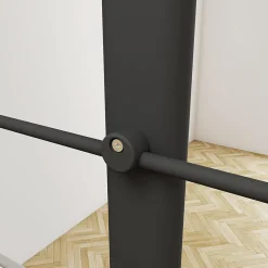 Saniland Kit Garde-corps 2ml garde-corps avec 5 barreaux fixation latérale en aluminium noir mat- Garde-Corps, Balustrade